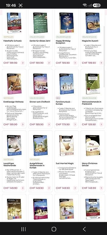 Bons: Wonderbox - 200 CHF Guthaben – D'occasion à Arth par ivana_11 2