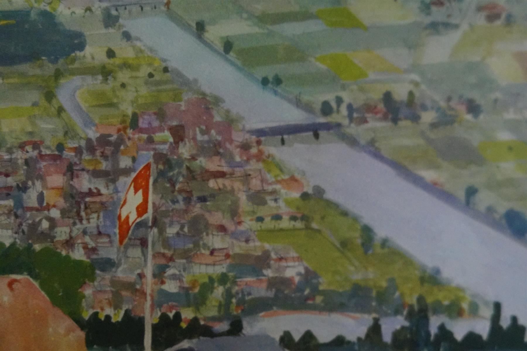 Foto & Immagini: Schulwandbild  Blick über das bernische Mittelland – Usato da Härkingen venduto da sammelbecken 2