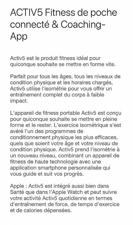 Vélos d'appartement: Appareil de musculation isométrique connecté – D'occasion à Troistorrents par apremand 3