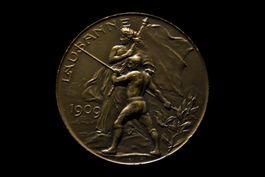 Schweizer Medaille Eidgenössisches Turnfest Lausanne 1909