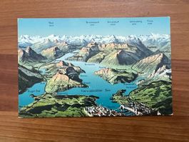 AK  ca 1950 Vierwaldstättersee Panorama ungelaufen (G2480)