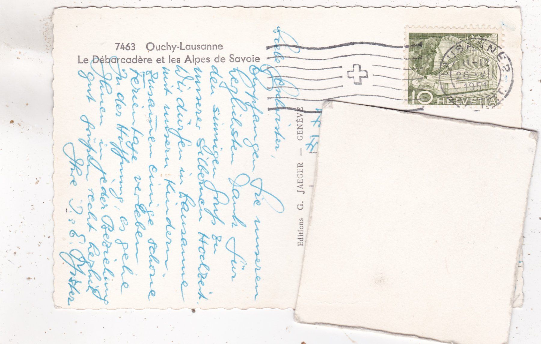 Cartoline postali: Ouchy Lausanne Le Débarcdadère 1951 – Usato da Herisau venduto da Lisegrat2008 1