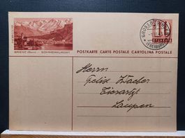 Bildpostkarte Brienz (BERN) Sommerkurort, gelaufen 1943