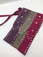 Sac vintage en cuir multicolore, NEUF