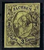 Alt Deutschland 1855 Sachsen 3 Neu-Groschen gest.