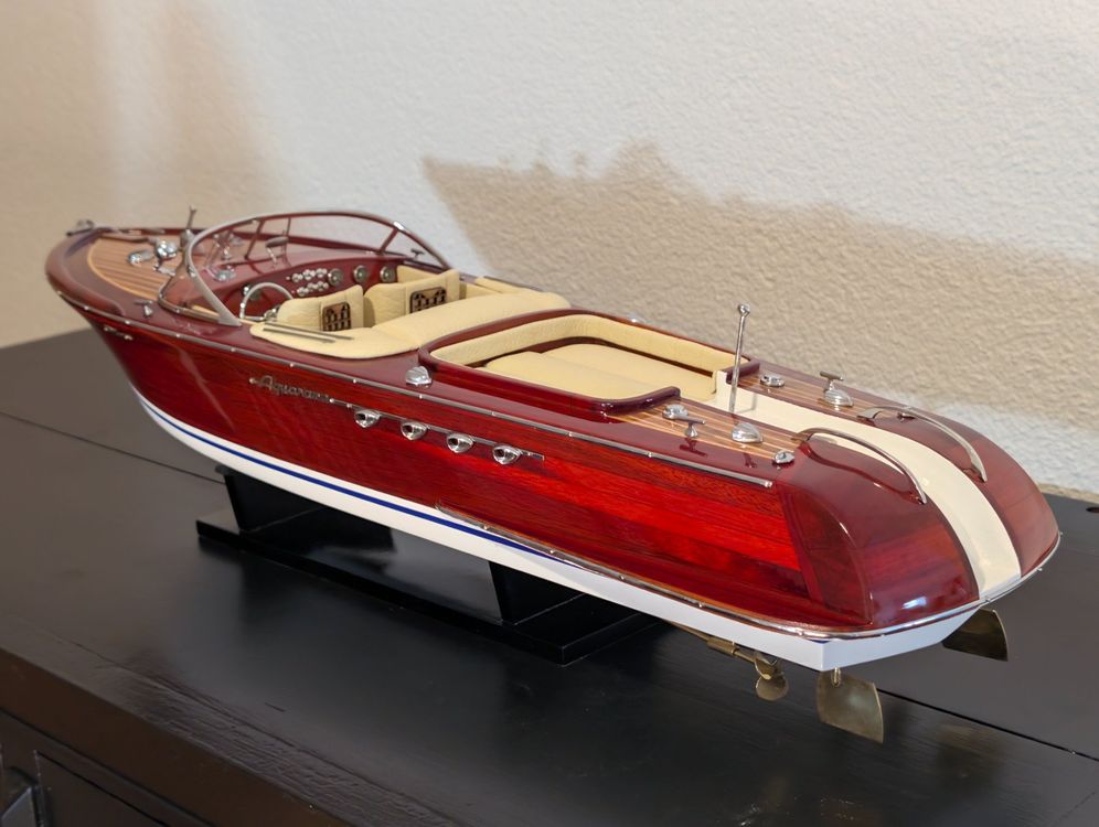 Riva Aquarama Holz Modellboot – Handgefertigt – Luxus Deko (Neu und ...