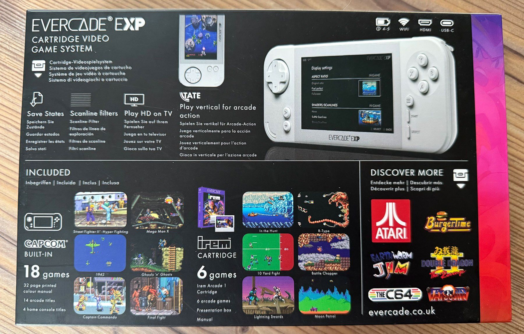 Evercade Console: Evercade EXP Capcom OVP + Transportbox + Irem Arcade 1 – Usato da Zürich venduto da Yamirodvd 1