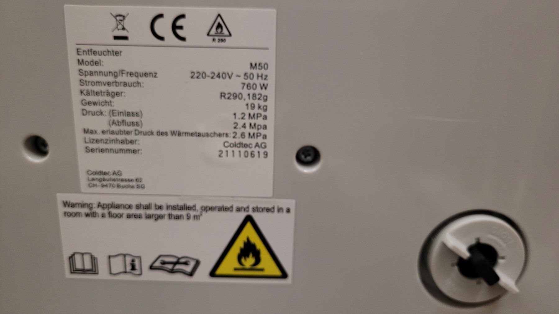 Kibernetik Luftentfeuchter: Luftentfeuchter Kibernetik M50 – Gebraucht aus Rafz von Stone323 2