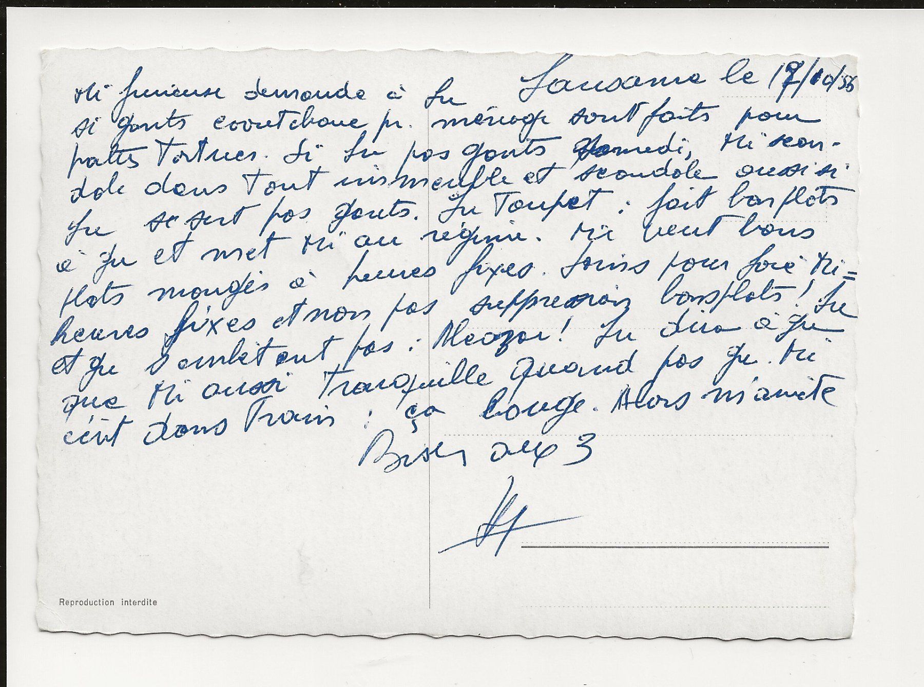 Ansichtskarten: AK 1956 Lausanne mit Alpenpanorama – Gebraucht aus Greifensee von 315WDO 1