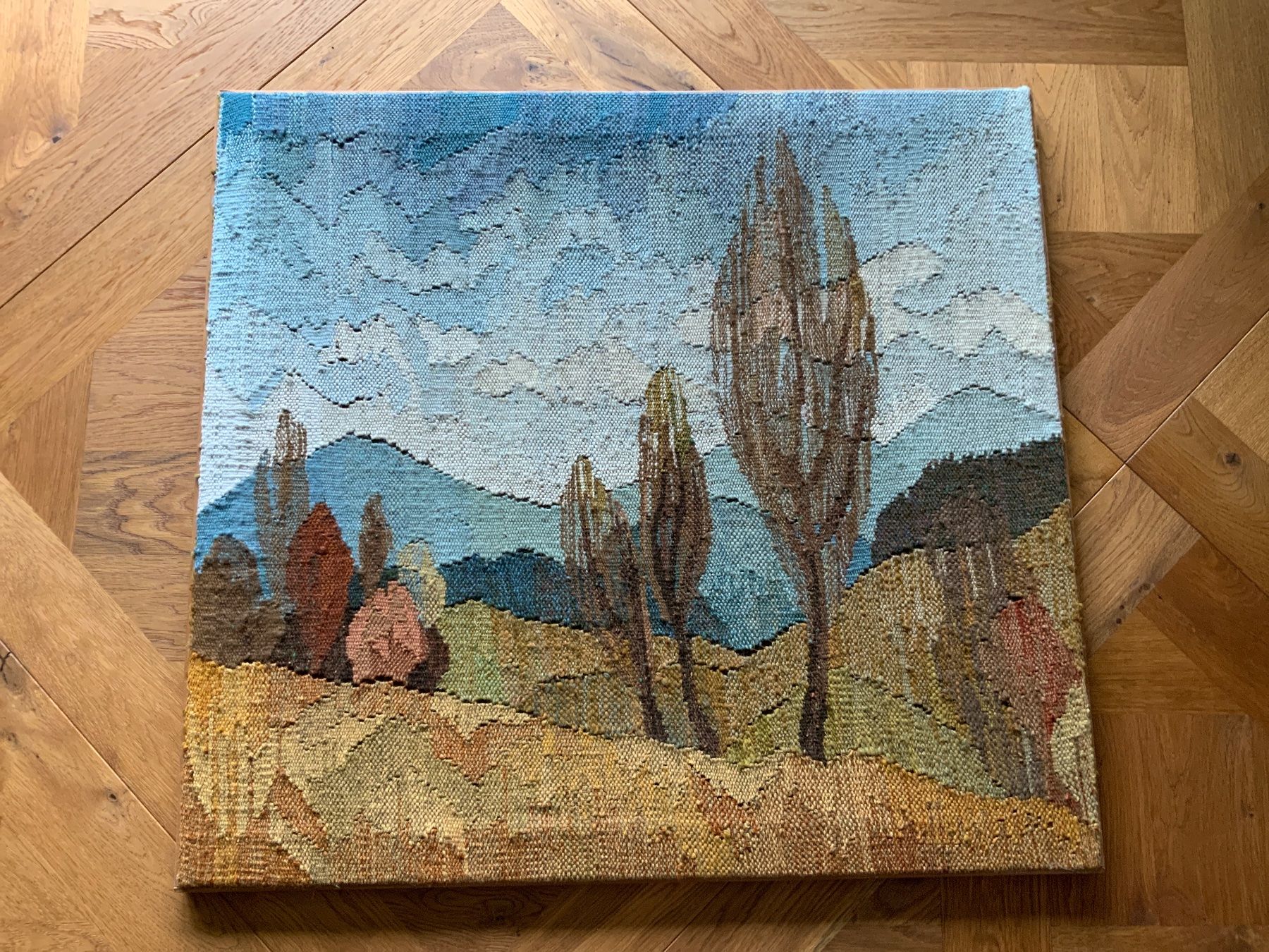 Foto & Immagini: Landschaftsbild aus Wolle – Usato da Hettlingen venduto da 8appletree