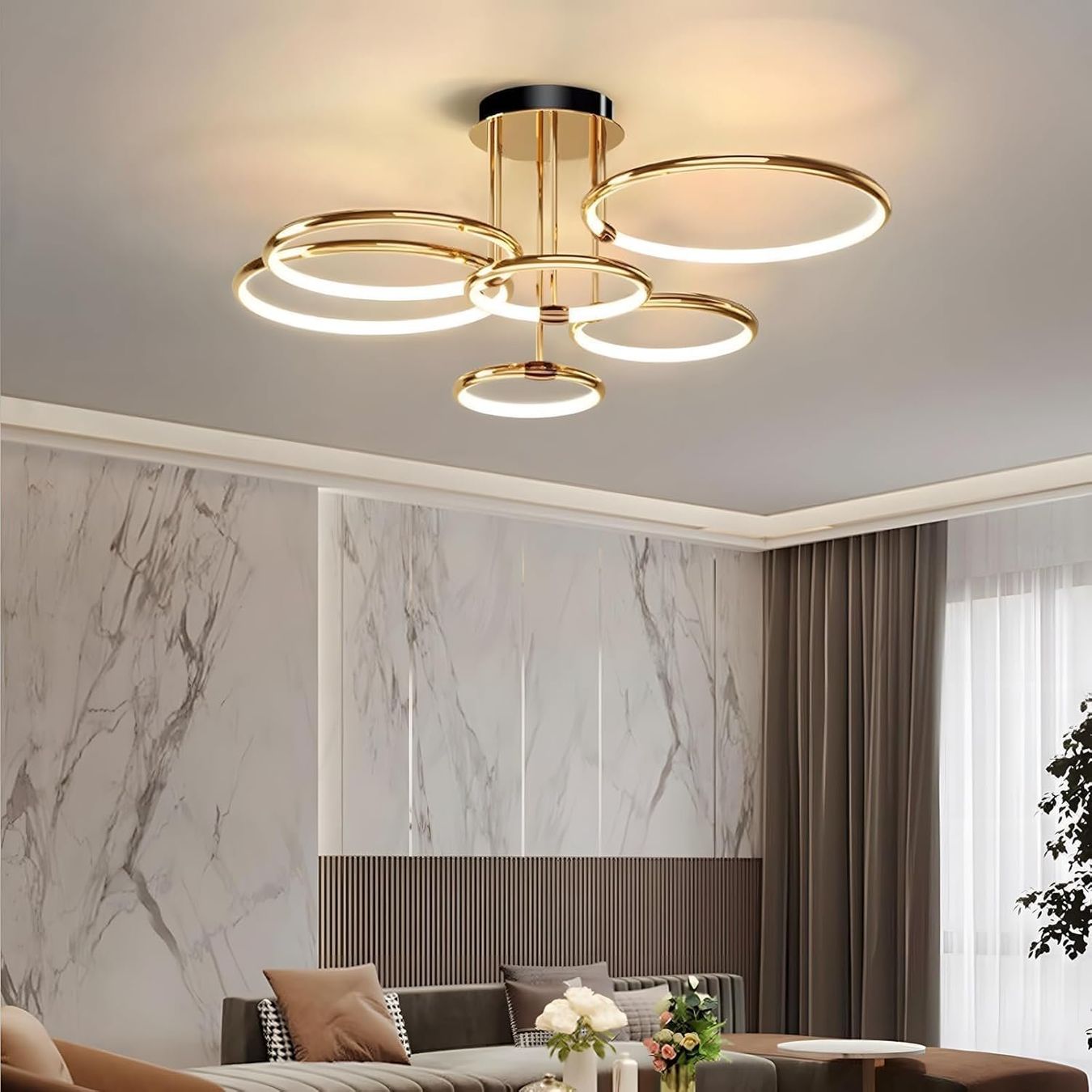 Lampadari & plafoniere: LED Deckenleuchte Deckenlampe Ringlampe 6 Ringe 145W dimmbar – Nuovo e nell'imballaggio originale da Herisau venduto da Serenco 7