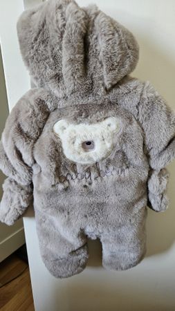Baby Overall Kunstfell Bär Grösse 56 neu