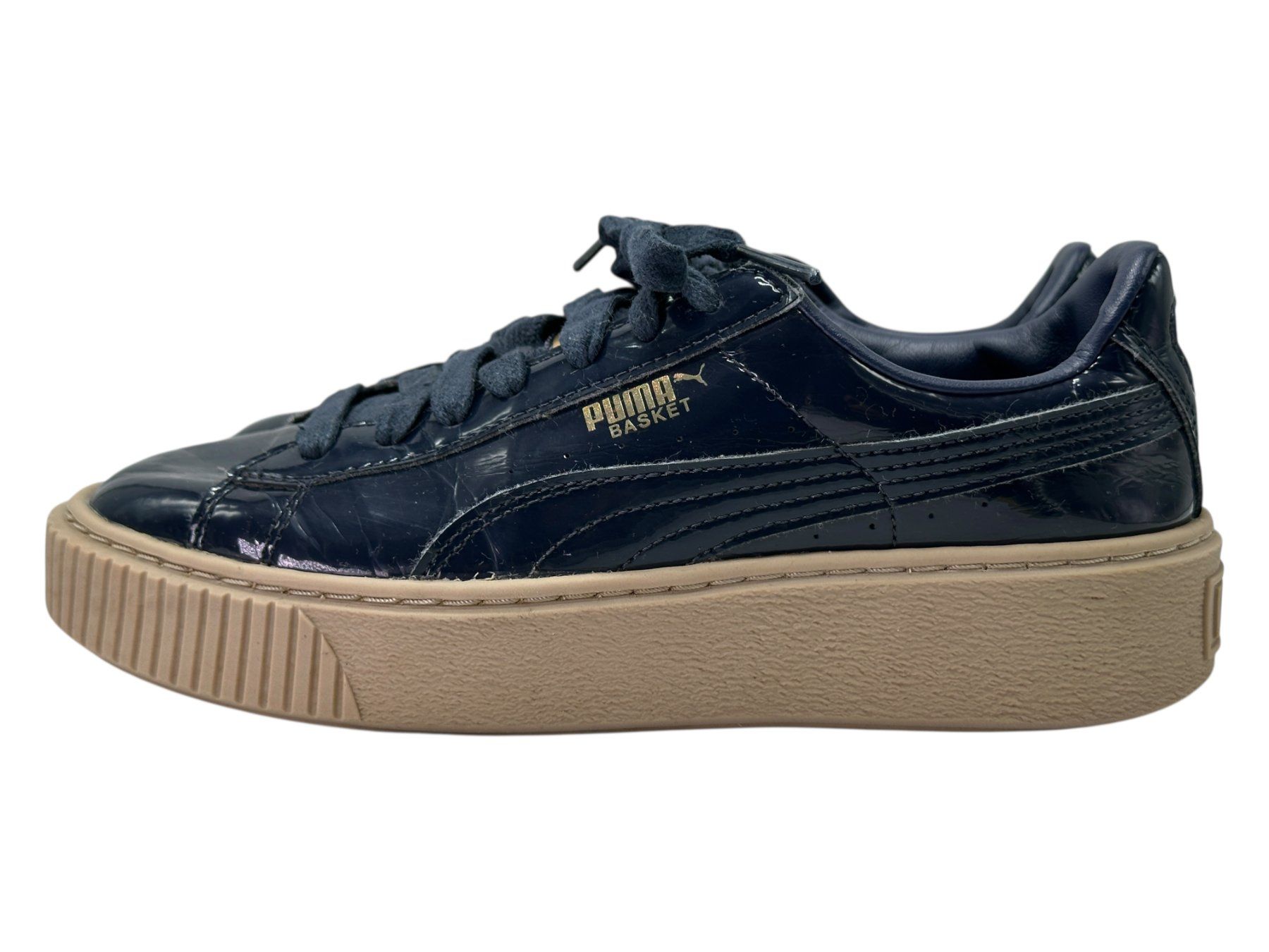 Puma Herrenschuhe: Puma Basket Platform vernis marine. Pointure 37 – Gebraucht aus Morges von Auct 6