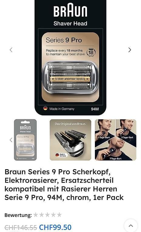 Rasoi & Lamette da barba: Braun Series 9 Pro – Usato da Maienfeld venduto da tobeyl2020 2
