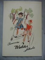 Original   Karton- Plakat  von WALDER Schuhe 50er Jahre