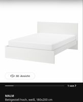 Bettgestell IKEA Malm weiss 180x200 cm guter Zustand
