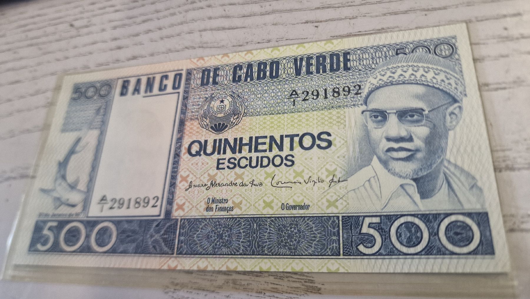 Banknoten: 500 Escudos Cabo Verde 1977 Banknote  – Neu und originalverpackt aus Herisau von Antiques.AR