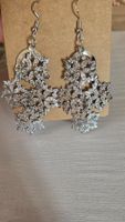 Lange Ohrringe Modeschmuck Boho Style silberfarben NEU