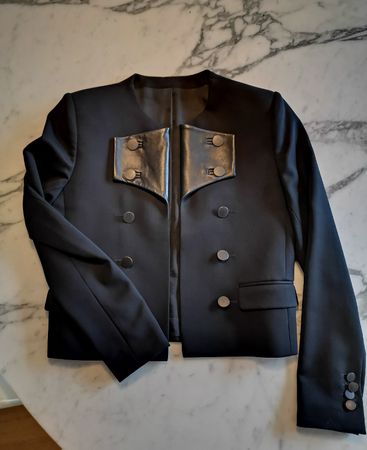 Wolljacke the Kooples mit Leder