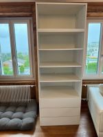 IKEA PLASTA Regale weiss mit Schubladen und Aufsatz