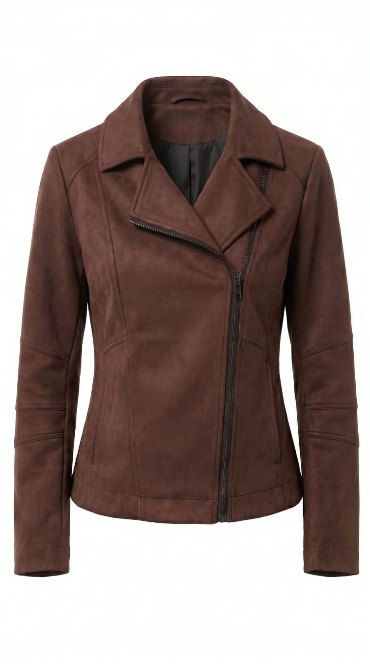 Giacche: Veste aspect suède marron style – Nuovo (secondo la descrizione) da St-Prex venduto da mic_vq8f