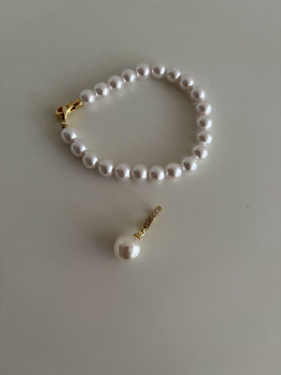 Armbänder & -reifen: Perlenarmband 20 cm mit Perlen Anhänger   – Neu und originalverpackt aus Muttenz von stoeberi01