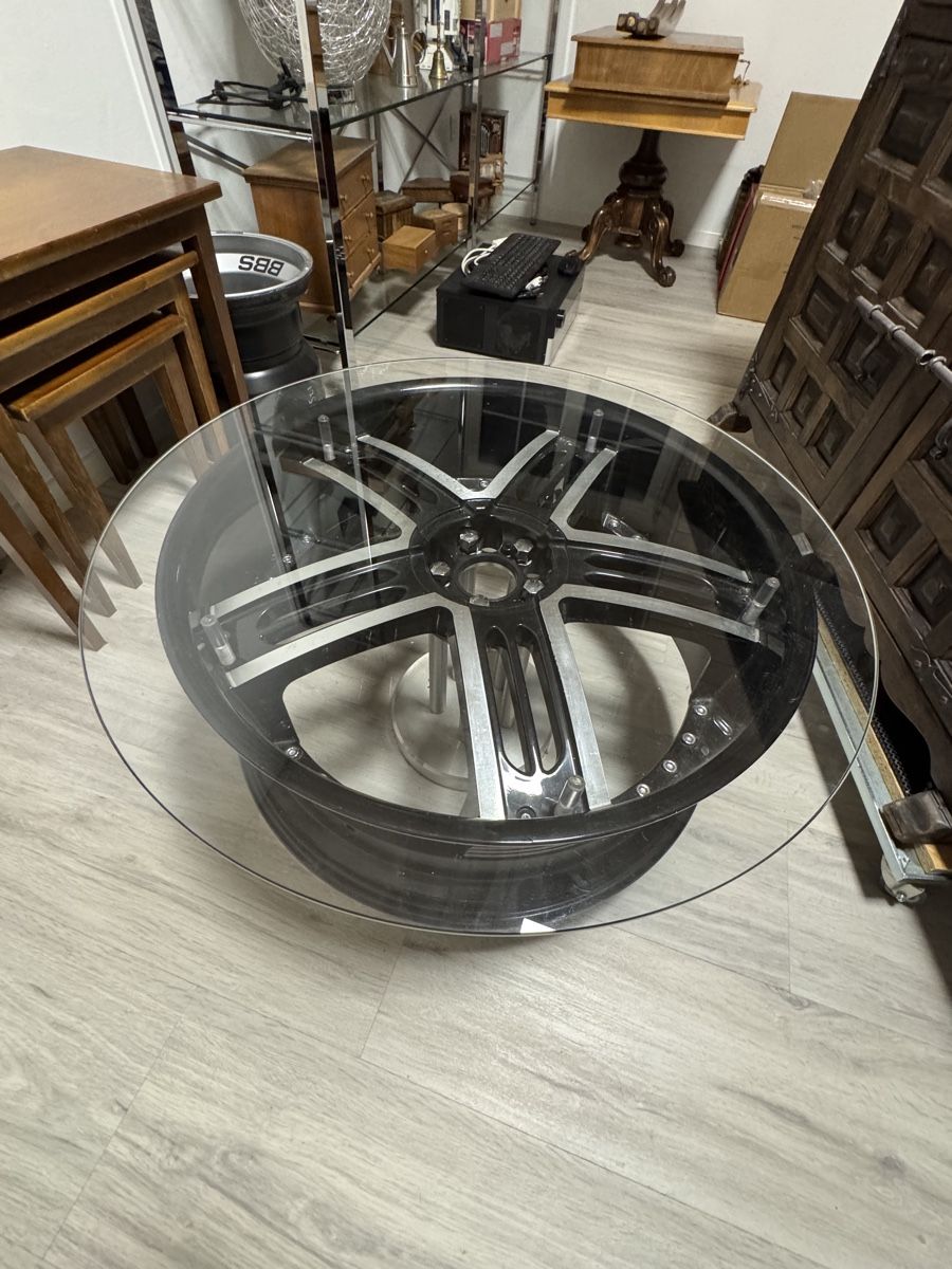 Tische: Glastisch Alufelge Unikat – Gebraucht aus Buchackern von dreamcar01