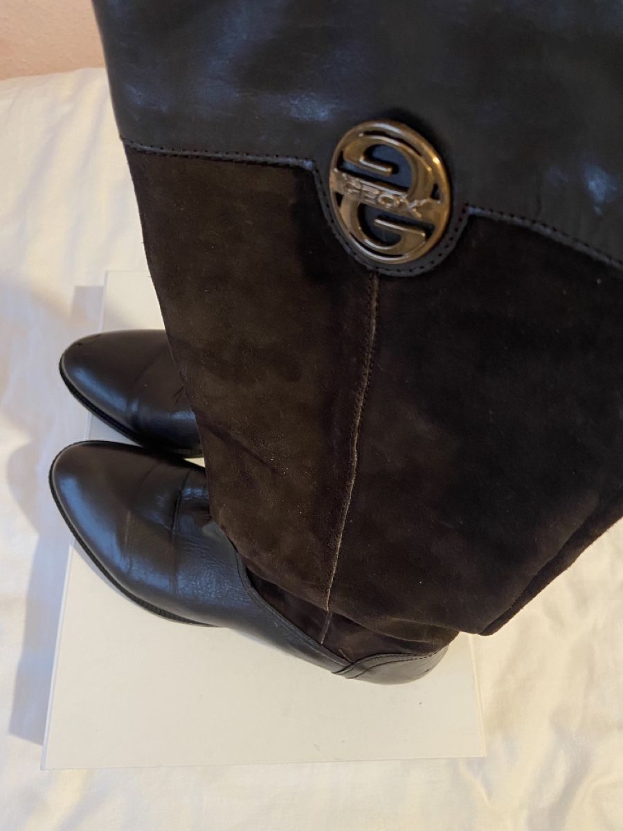 Geox Damenschuhe: Bottes marron Geox en cuir et daim véritable – Gebraucht aus Chêne-Bougeries von sor_9rzp 6