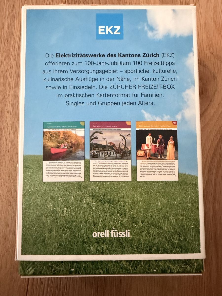 Libri: EKZ Zürcher Freizeit Box - 100 Activity Ideas, Fun! – Usato da Männedorf venduto da iza04 1