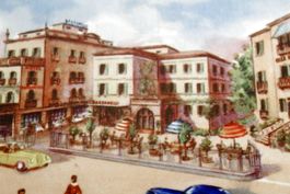 Vintage - HOTEL - Werbekleber für Koffer, VENEDIG / VENECIA