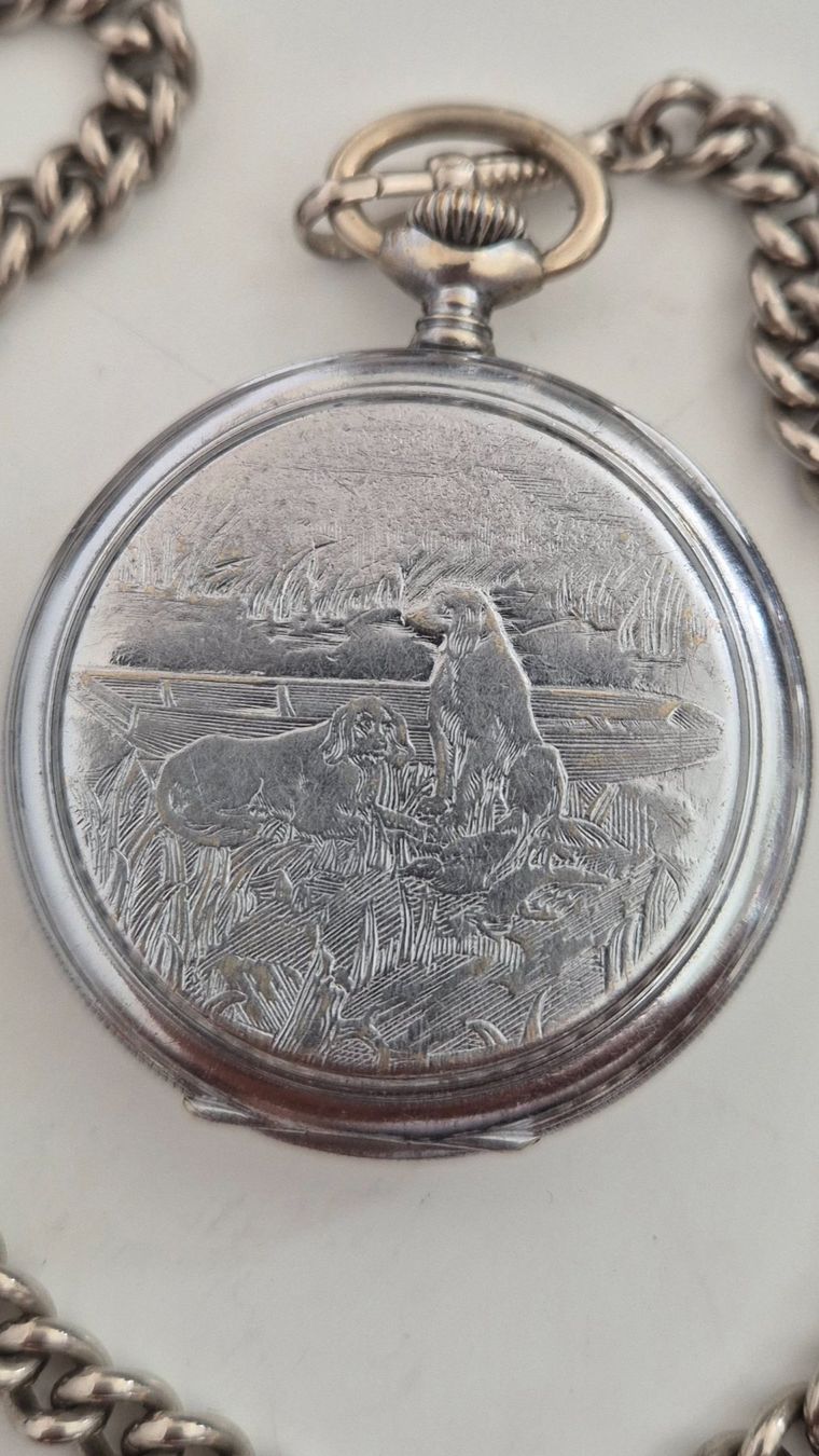 Orologi: Chüeli Taschenuhr mit Kette, 50.5 mm – Usato da Marbach SG venduto da Zippo1401 9