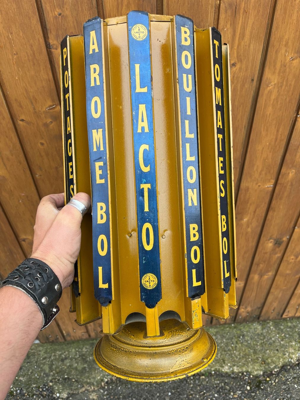Insegne: ALTER WERBE DISPLAY  DREHBAR SELTEN UM 1950 SCHILD – Usato da Balterswil venduto da MR_FEELGOOD 2