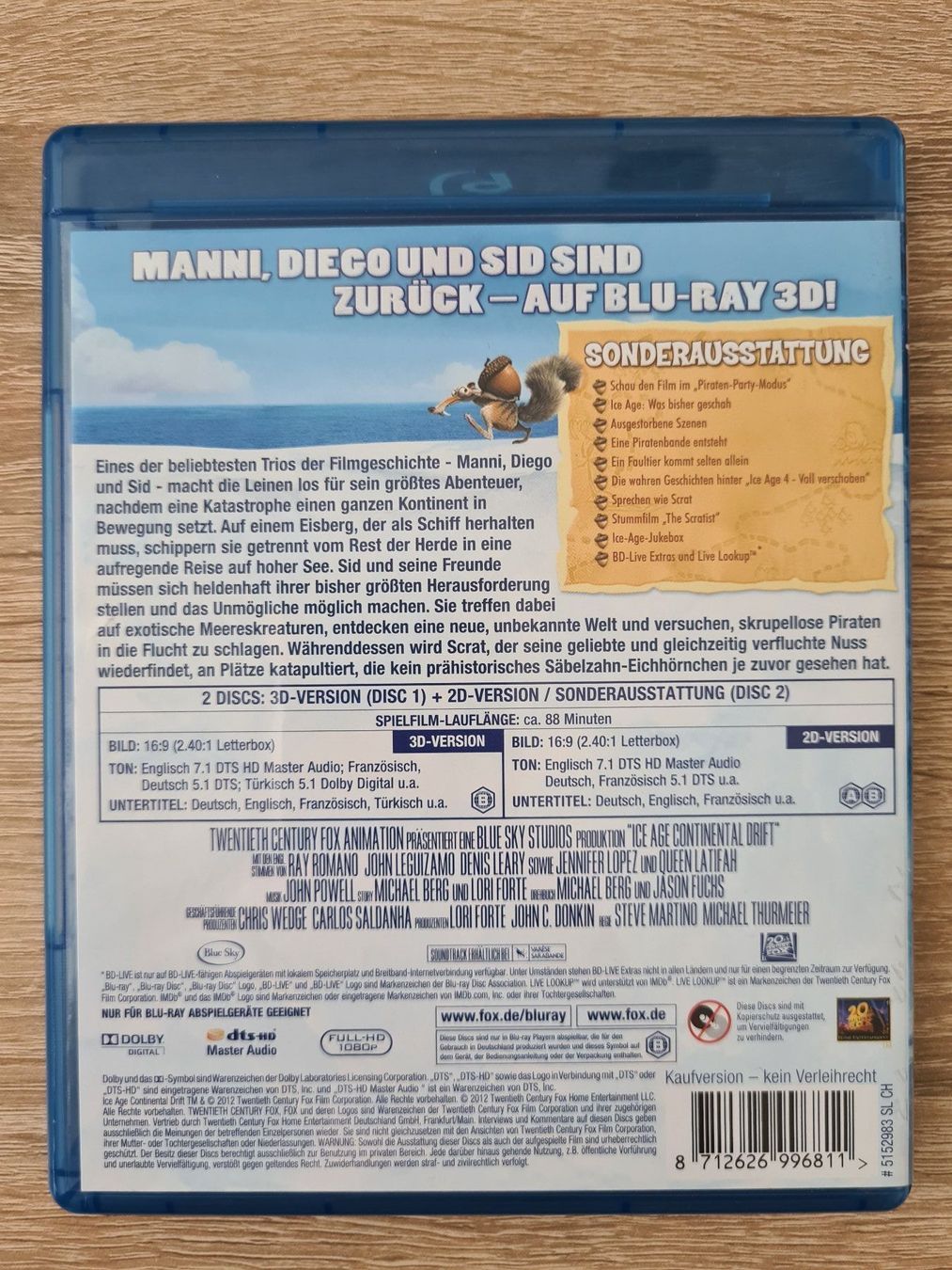 Tutti i DVDs: Ice Age 4 3D (2 Disk) - Blu-ray – Usato da Carouge GE venduto da Franllo 1