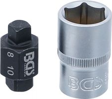 Ölablassschrauben-Einsatz, Vierkant, 8 mm / 10 mm, 2-tlg.