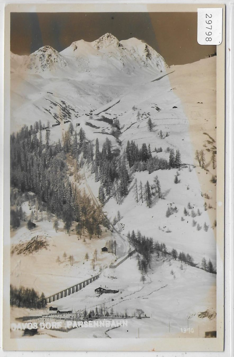 Cartoline postali: Davos-Dorf - Parsennbahn im Winter – Usato da Ettingen venduto da Kartenplanet