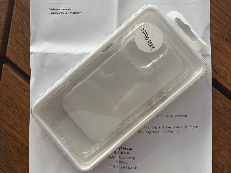 Cover & Protezioni schermo: Coque rigide transparente pour iPhone 15 Pro Max neuf – Nuovo e nell'imballaggio originale da Orbe venduto da Jbdc_35564