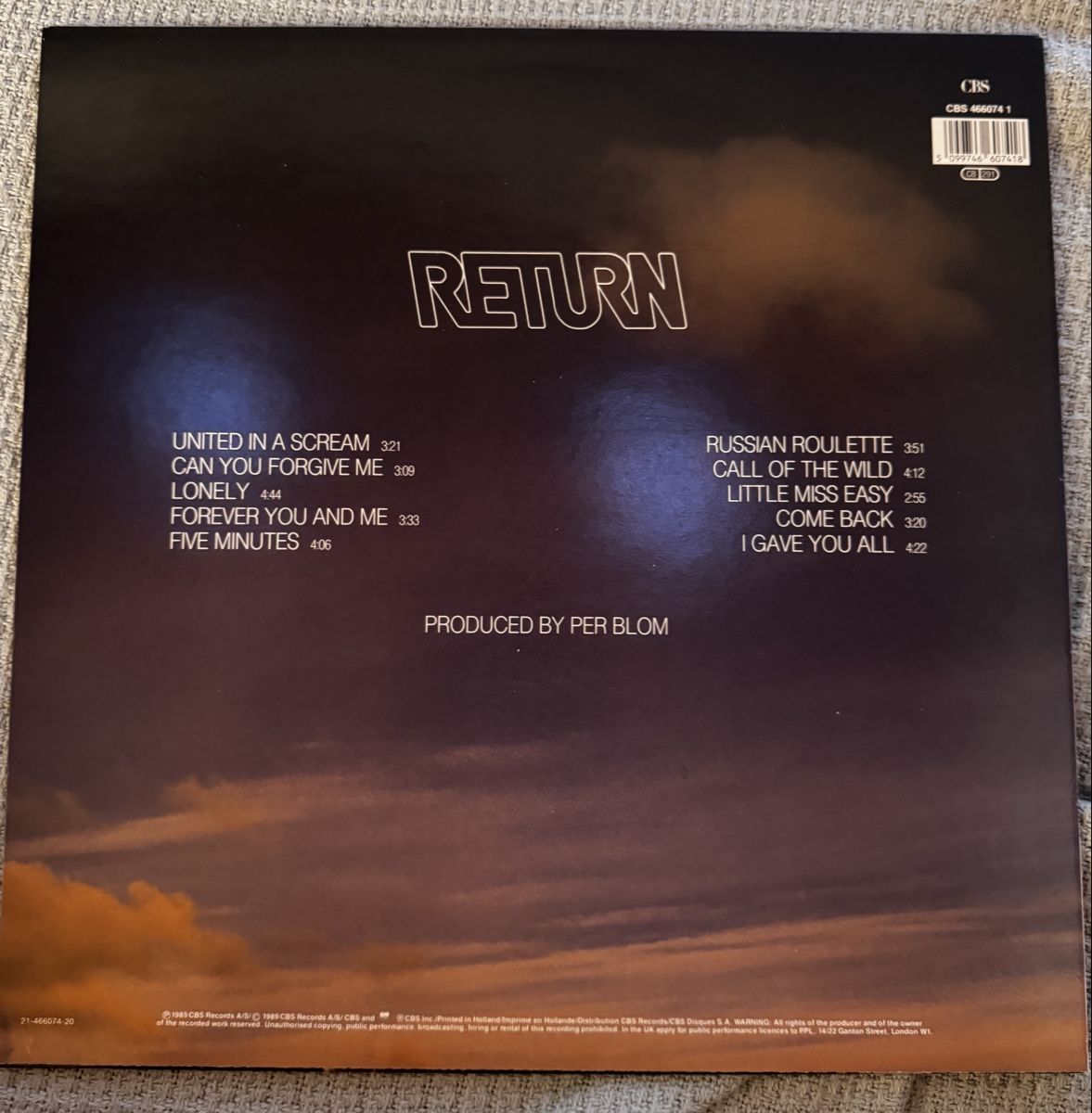 Vinyles: LP Return - Straight down the line – D'occasion à Tuggen par Ainslie-Man 1