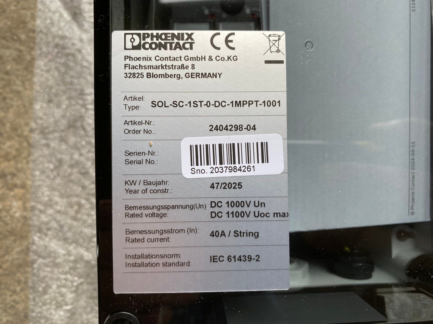 Solargeräte und Solarprodukte: Aanschlusskasten Phoenix Contact Solaranlagen /401B – Neu und originalverpackt aus Zürich von LUIS-B 4
