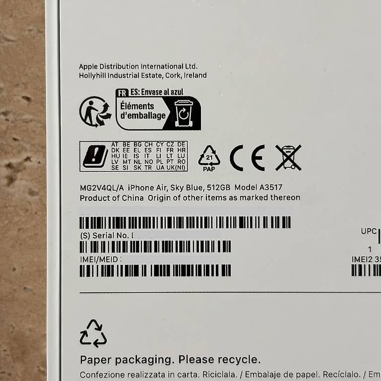 Apple Telefoni cellulari / Smartphones: iPhone Air 512Gb NEW – Nuovo e nell'imballaggio originale da Lausanne venduto da tho_9rs2 1