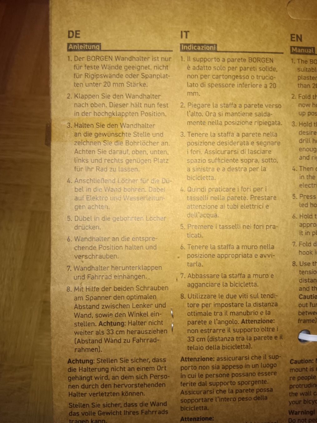 Supports de vélo: Fahrrad Wandhalter – Neuf avec emballage d'origine à aarburg par macacito 2
