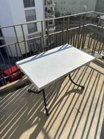 Gartentisch weiss Metallgestell gebraucht