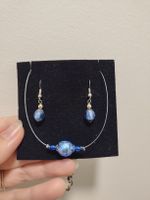 Jewelry Set Necklace and Earrings Glass Bead from Murano