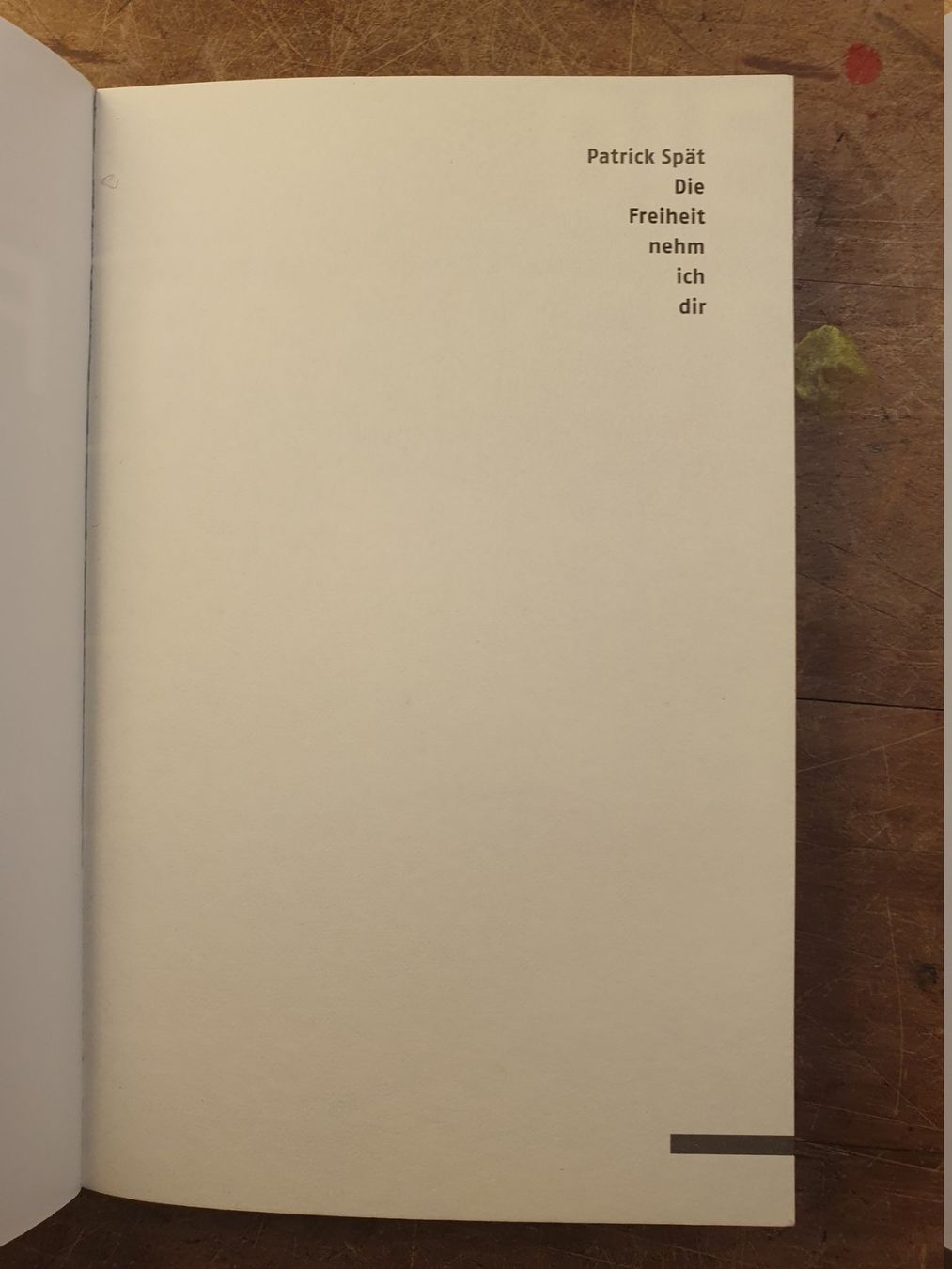 Libri: Die Freiheit nehm ich dir - Patrick Spät – Usato da Zürich venduto da loosebone 1