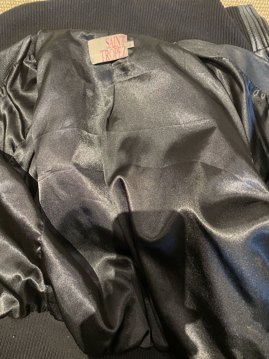 Giacche: Saint Tropez Lederjacke Schwarz Bomber Stil Gr. L – Usato da uitikon waldegg venduto da allesmussraus123 7