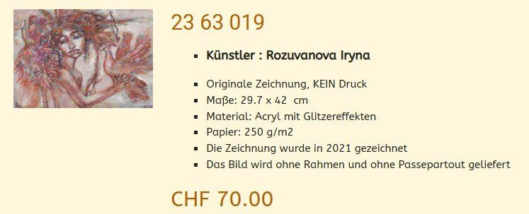 Gemälde: Liquidation !!   Original Gemälde 23 63 019 – Neu (gemäss Beschreibung) aus Hagenbuch ZH von Art-Agency 1