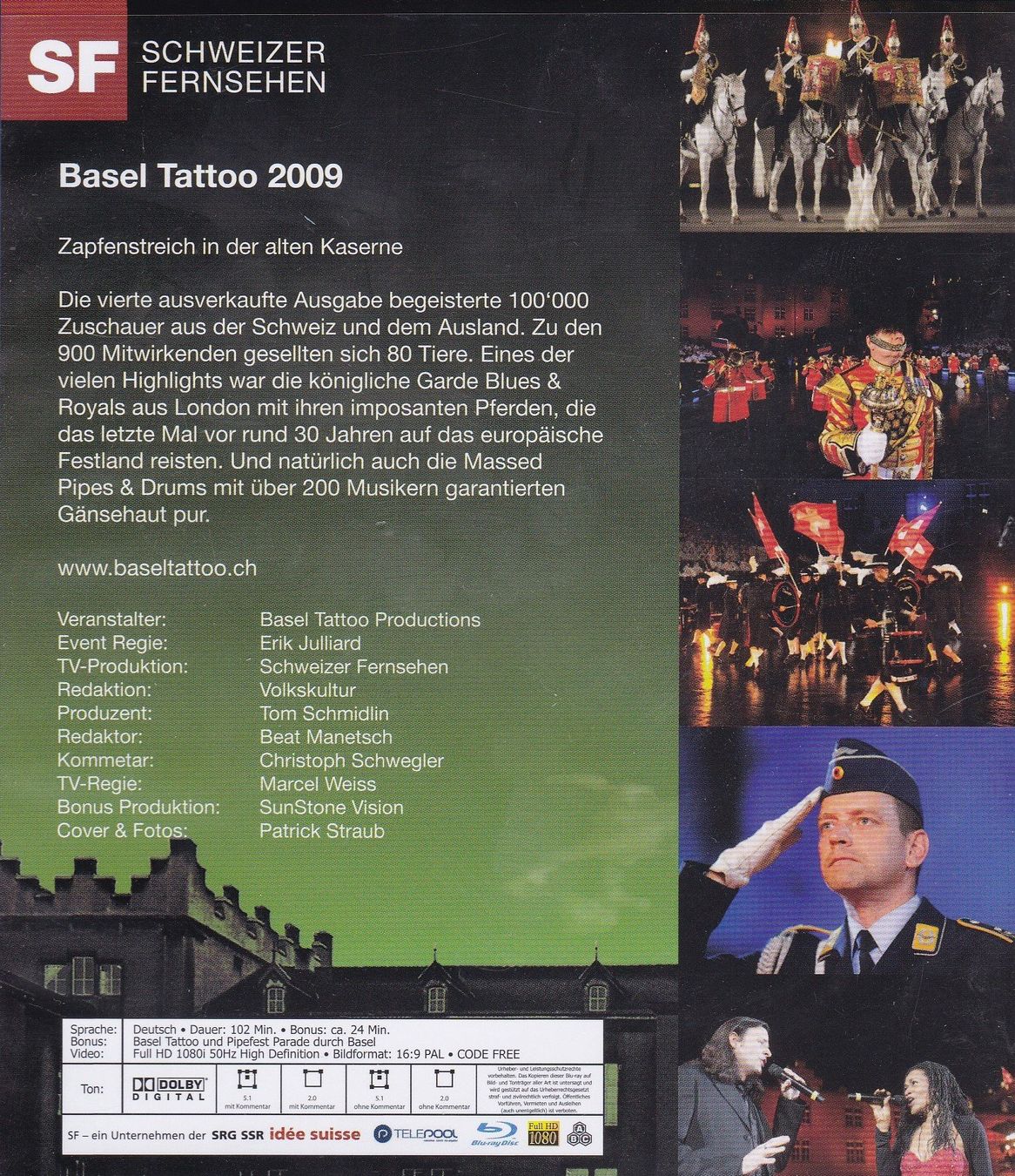 Tutti i DVDs: Blu Ray ab Fr. 2.--, Basel Tattoo 2009 – Usato da Lausen venduto da Mondeo10628 1