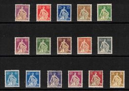1908-1940 Helvetia mit Schwert Serie * mit Falz