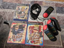 🎮 Buzz! Bundle PS2 – 3 Jeux + 4 Buzzers, PlayStation 2