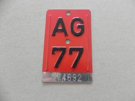 Velonummer Velo Rad AG 1977 Aargau 77 Nummer Geschenk Bike