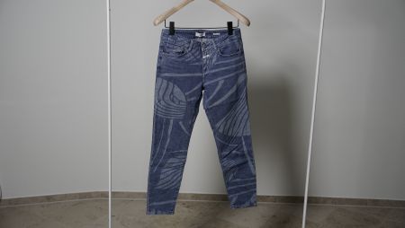 Closed Pedalpusher Jeans Muster blau navy hellblau relaxed